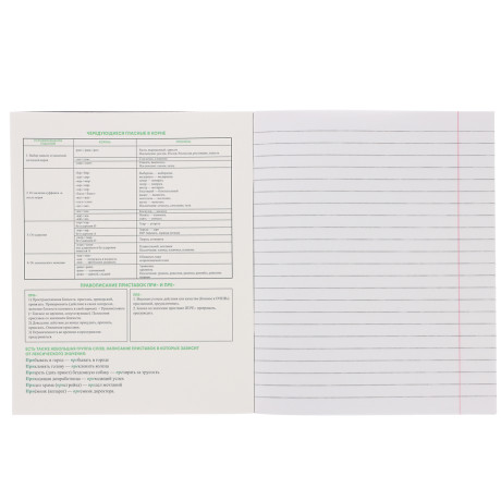 ClipStudio Тетрадь 48л. "Предметная", БЕЛЫЕ ЛИСТЫ, обл.картон, скрепка, 7 видов, справ.мат-л