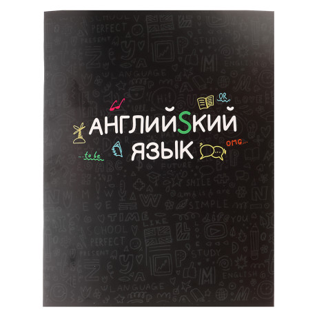 ClipStudio Тетрадь 48л. "Предметная", БЕЛЫЕ ЛИСТЫ, обл.картон, скрепка, 7 видов, справ.мат-л