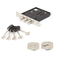 Замок врез ЗВ8-802 5 ключей!! (сувальдный, 3 ригеля 14мм) Меттэм  \20