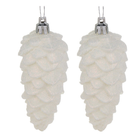 СНОУ БУМ Набор декоративных украшений "Шишки" 2шт, 4,5х12см, пластик