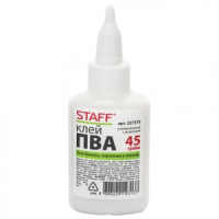 Клей ПВА STAFF 45 г, с дозатором, 227375