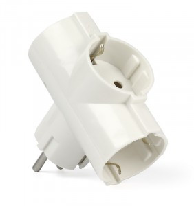 SmartBuy разветвитель (тройник) 3роз. 16А (АБС-пластик, Т-образный, земля, белый) SBE-16-A03-3z