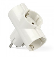 SmartBuy разветвитель (тройник) 3роз. 16А (АБС-пластик, Т-образный, земля, белый) SBE-16-A03-3z
