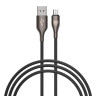 BY Кабель для зарядки Керамика Micro USB, 1м, 3А, Быстрая зарядка QC3.0, тканевая оплётка, черный