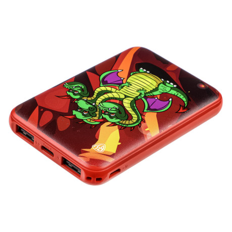 BY Аккумулятор мобильный, 5000мАч, 2xUSB, 2А, Герои, Горыныч