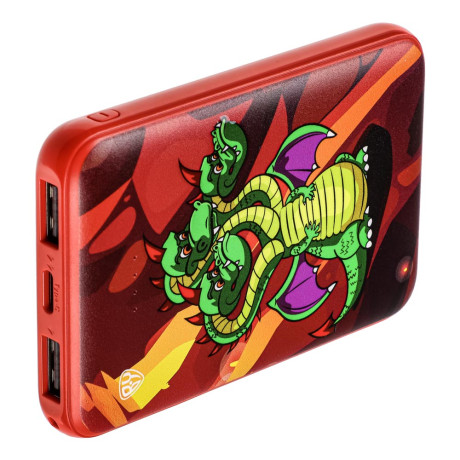 BY Аккумулятор мобильный, 5000мАч, 2xUSB, 2А, Герои, Горыныч