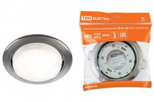 TDM GX53 св-к встр. СВ 01-06 Черный хром 38x107 SQ0359-0061