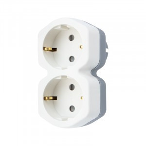 REXANT разветвитель (тройник) 2роз. 16А, земля, белый  11-1087