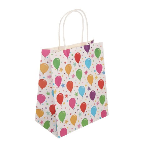 Пакет подарочный тм Fntastic, крафт, 120г, М 18x23x10см, бумага, 4 дизайна