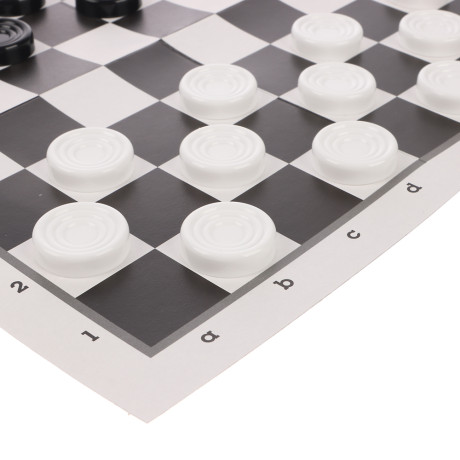 Шашки классические, коробка крышка-дно, поле, шашки