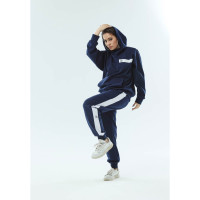 BY KRL Толстовка женская, хлопок / синтетические волокна, цвет темно-синий, размер S