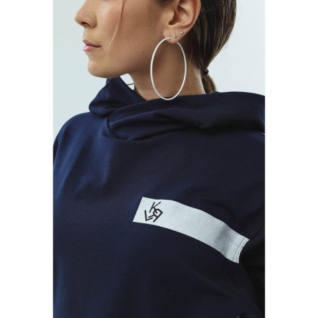 BY KRL Толстовка женская, хлопок / синтетические волокна, цвет темно-синий, размер S