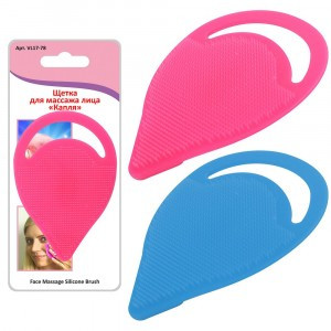 Щетка д/массажа лица "Капля", 8,5*6см (кратность 6шт!!!), силикон VL17-78 Мудьтидом