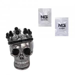 NG Игрушка для ароматизатора на дефлектор, черный череп