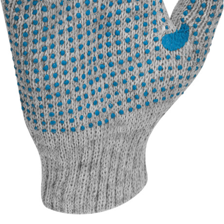 Перчатки трикотажные с ПВХ точкой, 5 пар в упаковке, БОПП-пакет, 7 класс