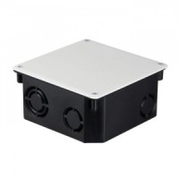 EKF Коробка распаячная с крышкой КМТ-010-006 для твердых стен, 110х110х50, полипропилен, синяя/белая