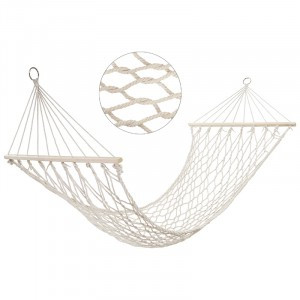 Гамак-сетка (хлопок) 200х80 см с дерев. планкой Ham-20  Ecos 4974