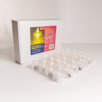 Фигура новогодняя «Светодиодная свеча мини набор 2» 24шт, т.белый, 38x50мм, AG10x3(в комп.), Funray