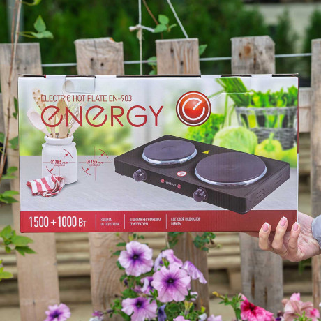 Электрическая плитка 2 конфорки диск ENERGY EN-903 1000Вт + 1500Вт  х5