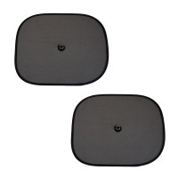 ЕРМАК Комплект шторок 2шт. на боковое заднее стекло на присоске в центре 44х36см, черные