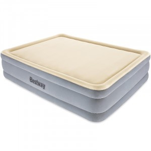 Матрас надувной Queen с мягкой поверхностью  и встроенным электронасосом 203*152*46 см Bestway 67486