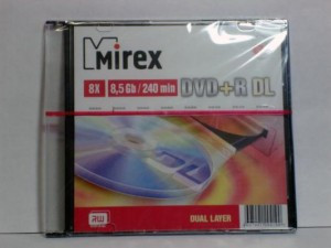 DVD+R Mirex  8x, 8,5Gb Slim DL (двухслойный) (цена за диск)