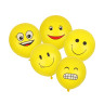 Набор воздушных шаров тм Fntastic, 5 шт, 12", с цветным рисунком Смайлы