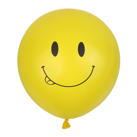 Набор воздушных шаров тм Fntastic, 5 шт, 12", с цветным рисунком Смайлы