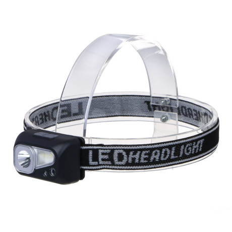 ЕРМАК Фонарь налобный, сенсорный, XPE LED + 3 SMD, 6 режимов, 500мАч, зарядка Type C, 57х29х38 мм