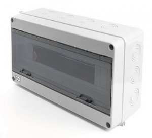 STEKKER бокс (корпус) пластик ЩРН-18 мод, навесной, опломбировка IP65 EBX50-1/18-65 39193