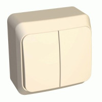 Systeme Electric Этюд выкл. ОУ 2 кл. крем. (пл.осн.) BA10-002K (25!)