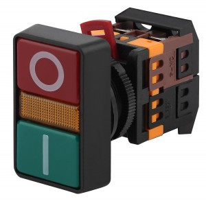 ЭРА РPВВ-30N кнопка управления "I-O" d30мм неон/240В 1з+1р