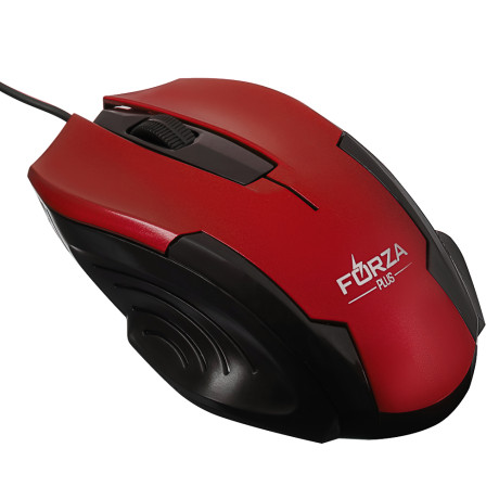 FORZA Компьютерная мышь проводная Shine 1200DPI,3D, каб. 160см, красный