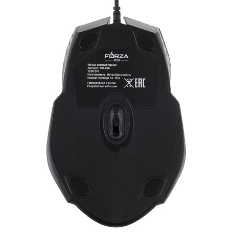 FORZA Компьютерная мышь проводная Shine 1200DPI,3D, каб. 160см, красный