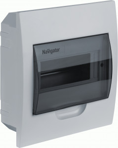 Navigator бокс (корпус) пластик ЩРВ-П-8 мод. встраиваемый IP41 NSS-DBI-8-WH 93803