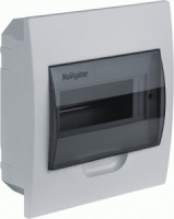 Navigator бокс (корпус) пластик ЩРВ-П-8 мод. встраиваемый IP41 NSS-DBI-8-WH 93803