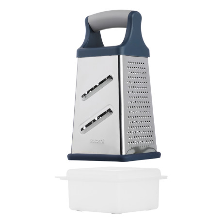 SATOSHI Ривьера Терка 4-х сторонняя с контейнером 20см, нерж. Сталь