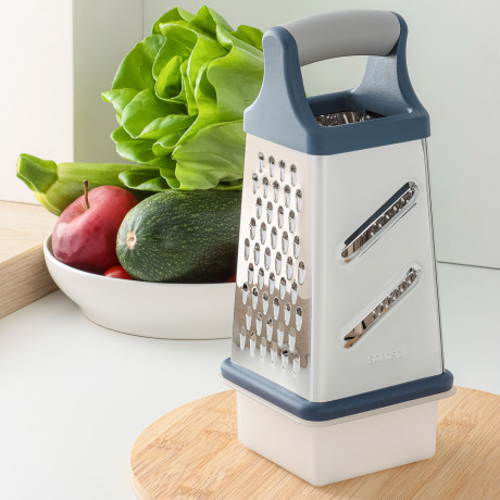 SATOSHI Ривьера Терка 4-х сторонняя с контейнером 20см, нерж. Сталь