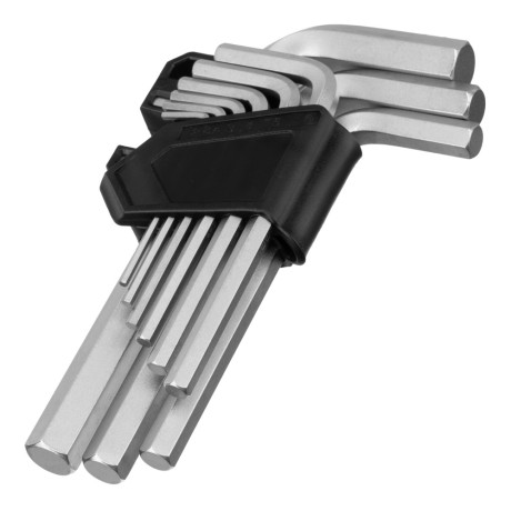 Набор ключей имбусовых, HEX, 2-12 мм, CrV, 9 шт. Сибртех