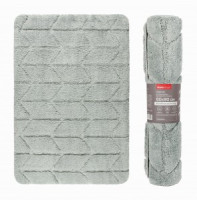 Коврик д/ванной 60*90см, микрофибра h ворса=1,8см, серый, РИКАРД, 75489 Master House