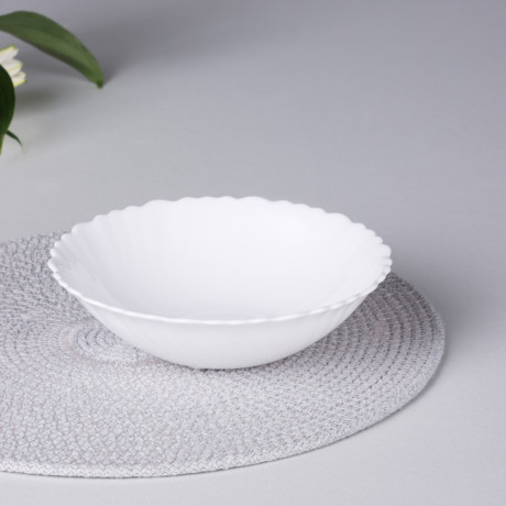 MILLIMI Бьянко Плюс Салатник, опаловое стекло, 16.5см,400мл