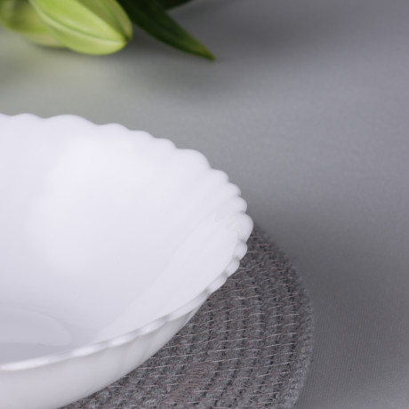 MILLIMI Бьянко Плюс Салатник, опаловое стекло, 16.5см,400мл