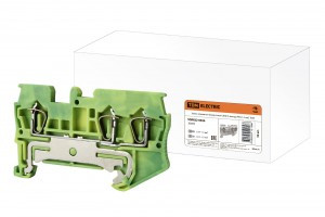 TDM зажим клеммный безвинтовой (ЗКБ) 3 вывода PEN 1,5 мм2 (земля) (50!) SQ0822-0026