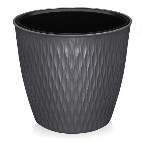 Кашпо Керама 2,3л графит Эльфпласт 495 х36