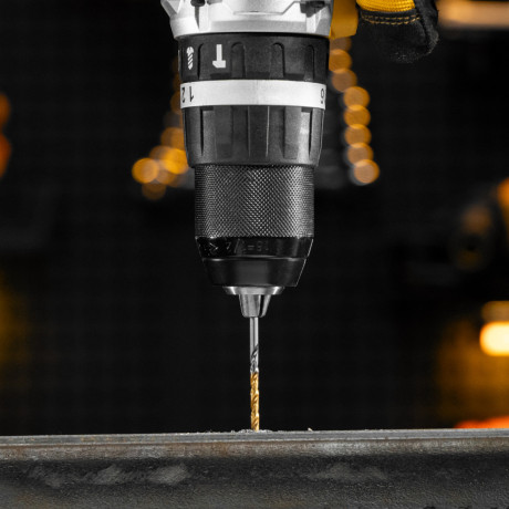 Набор сверл по металлу, 1-10 мм, Р6М5К8-TiN, Golden Tip, 10 шт Denzel