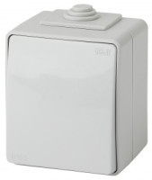 ЭРА Эксперт выкл. проходн. IP65, 10АХ-250В, ОУ, серый (10/100/1600)