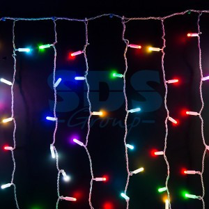 Гирлянда-занавес ул. Св/д дождь 300LED RGB 2х1,5м/20нит. IP44 без б/п (код647446) 245-309 Neon Night