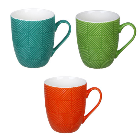 MILLIMI Кружка Квадрат, 380 мл, фарфор, 3 цвета