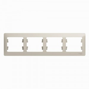 Systeme Electric GLOSSA рамка СУ 4 мест. молоч. (горизонт.) GSL000904 (5!)