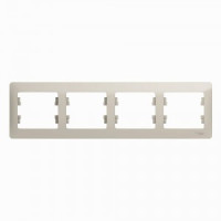 Systeme Electric GLOSSA рамка СУ 4 мест. молоч. (горизонт.) GSL000904 (5!)